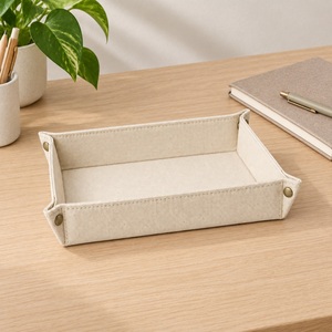 Desk Organiser Tray Canvas Foldable Pen <b>Holder</b> <b>Stationery</b> Caddy Custom Logo Office Desk Set Bulk - Product Image 2