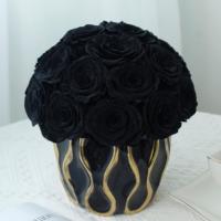 Bestseller Natürliche Konservierte Blume Rote Rosen Langes Leben Echte Valentinstag Geschenke Einzigartige Lila Schwarz Konservierte Rosen Vasen