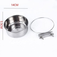 Accessoires pour animaux de compagnie perroquet oiseau nourriture suspendus bols cage eau bol mangeoires en acier inoxydable chat chien bol