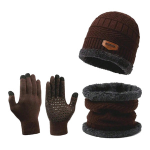 Conjunto de Gorro, Bufanda, Guantes y Collar de Punto Cálido de Cachemira <span class=keywords><strong>para</strong></span> <span class=keywords><strong>Hombre</strong></span>, a Prueba de Viento, <span class=keywords><strong>para</strong></span> Actividades al Aire Libre en Invierno y Ciclismo - Product Image 2