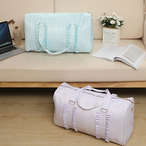 Vente en gros Valise de voyage personnalisée étanche à volants Sac de sport week-end en nylon Buffalo multicolore pour femmes - Product Image 4