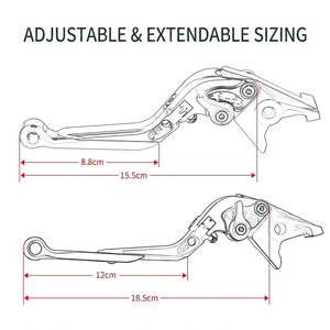 Palancas de Freno y Embrague CNC Plegables y Extensibles para <span class=keywords><strong>Yamaha</strong></span> <span class=keywords><strong>YZF</strong></span> R1 R3 R6 R25 <span class=keywords><strong>R125</strong></span>, Juego de Piezas de Modificación de Motocicleta Ajustables para Carreras - Product Image 3