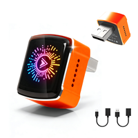 Nouvel adaptateur sans fil CarPlay Android Auto Plug and Play Yty K8C avec lumière RGB, dongle USB pour voiture en alliage d'aluminium