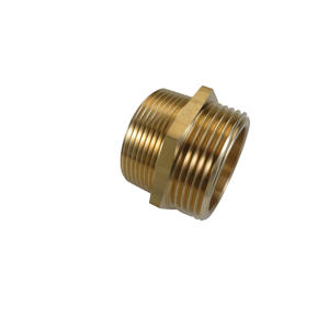 1-1/2\" NPT X 1-1/2\" NST(NH) <b>Male</b> Brass Fire <b>Hose</b> Adapter with Hexagonal Nipple Firefighting Equipment and Accessory - Product Image 4