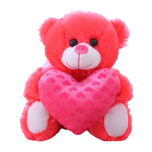 ตุ๊กตาหมีวาเลนไทน์ขายส่ง ขนาด 30 ซม. ผ้าพลัฌนุ่มพิเศษ บรรจุใยฝ้าย PP ช่วยคลายเครียด - Product Image 6