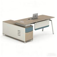 Bureau de direction élégant Yazhi pour cadres intermédiaires, style minimaliste, grand rangement, mobilier de bureau haut de gamme, panneau mélaminé