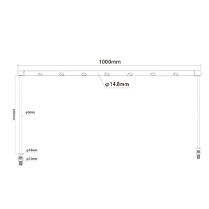 Goyang — vitrine haute puissance DC24V CRI90, barre croisée noire, argentée et or à Rotation, éclairage LED - Product Image 6