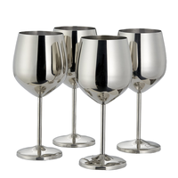 Verre à vin rouge miniature personnalisé en acier inoxydable 304 de 70 ml pour fête de mariage en verre coloré Vedela Naturals Vn0018