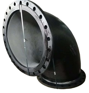 Coudes à 90 degrés en fonte ductile à double bride, peintes - Product Image 1