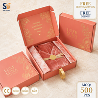 Boîte à vêtements en kraft personnalisée, boîte d'expédition en carton ondulé, emballage couleur, fournisseur à faible MOQ