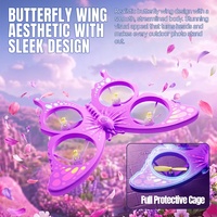 Drone RC 4DRC V65 Mini Papillon pour Enfants, Cadeau, Flip 3D, Maintien d'Altitude, Mode Sans Tête, Facile à Piloter, Quadricoptère avec Lumières LED