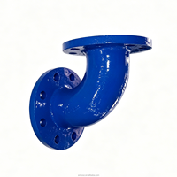 Coude à 90 degrés à double bride en fonte ductile PN16 pour alimentation en eau, normes ISO2531 EN1092, raccords de tuyauterie en fonte ductile