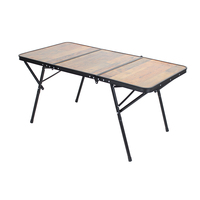 Table pliante en aluminium moderne YILU pour l'extérieur - Table de pique-nique portable pour la plage et la cour, utilisable par temps froid