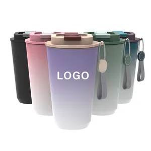 Nuovo Design 304 tazze da caffè in acciaio inox 300ml 400ml riutilizzabile tazza da caffè doppio strato isolato Tumbler con coperchio