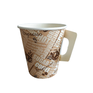 Gobelets en papier jetables à paroi simple 7oz/8oz/9oz avec poignée pour boissons chaudes - Product Image 3