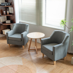 Set di Divani a L di Alta Qualità con Rivestimento in Peluche e Tavolino da Caffè per Hotel, Camera da Letto, Balcone e Soggiorno - Product Image 4