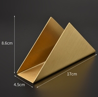 Porte-serviettes et mouchoirs moderne multifonctionnel en acier inoxydable Design métallique triangulaire pour la cuisine à domicile