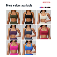 Pabrik Pakaian Olahraga Oem Activewear, Produsen Custom Bra Olahraga Wanita Kerah Kotak, Atasan Yoga Fitness Crop Top, Pakaian Olahraga