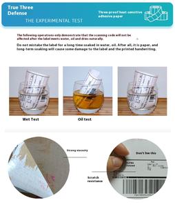 Autocollants adhésifs perforés pliables 4x6, papier thermique auto-adhésif, revêtement UV, inscription possible, forte adhérence, forme oblongue - Product Image 4