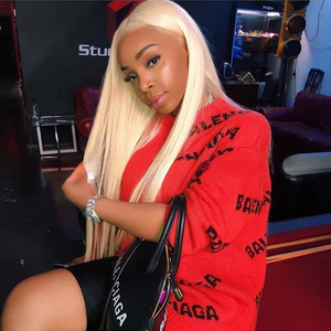 10A 13*4 #   Parrucca Frontale in Pizzo Biondo 613, <span class=keywords><strong>Capelli</strong></span> Umani <span class=keywords><strong>Veri</strong></span> Lunghi e Lisci per Donne - Product Image 4