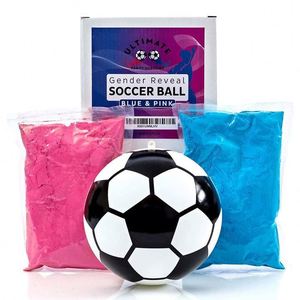 Género Reveal Balón de fútbol Azul y Rosa Kit de polvo No transparente Género Reveal Party Baby Shower Party Supplies - Product Image 3