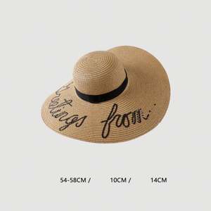 Nueva Colección Sombrero de Sol de Papel para Mujer, Estilo Casual, para Viajes y Negocios, con Ala Ancha, para Playa de Verano - Product Image 4