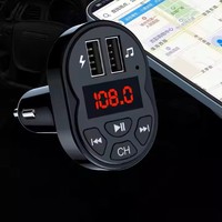 Transmisor FM para Auto 5.0, Receptor de Audio Manos Libres, Reproductor MP3, Soporte para Teléfono con Ranura para Tarjeta SD, Cargador Rápido Dual USB 3.1A, Inalámbrico, 1 Año de Garantía
