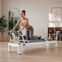 Reformer de Pilates Blanco para Spa de Hotel con Caja Acolchada para Programas de Bienestar para Huéspedes