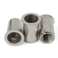 Écrou à riveter à tête fraisée en acier inoxydable 304, norme GB 17880.2, corps moleté, écrou à insertion fileté
