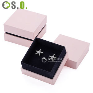 Hot-selling Pink Ring Earrings Gift <b>Box</b> Packaging Special Paper Boxing for Present - Product Image 5