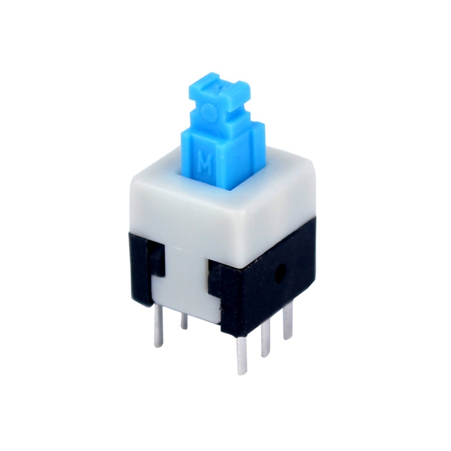 ABILKEEN New Design Vertical Push Square Plunger Button Type 8*8*17.5mm Mini Momentary Plastic Push Button Switch With 6Terminal
