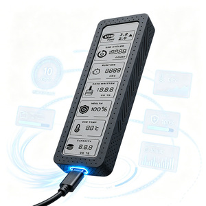 NVMe M2 <b>SSD</b> Enclosure LCD Display Hard Shell Aluminum Alloy ABS USB C-C/C-A REALTEK RTL9210 Chipset Grey Universal OS - Product Image 1