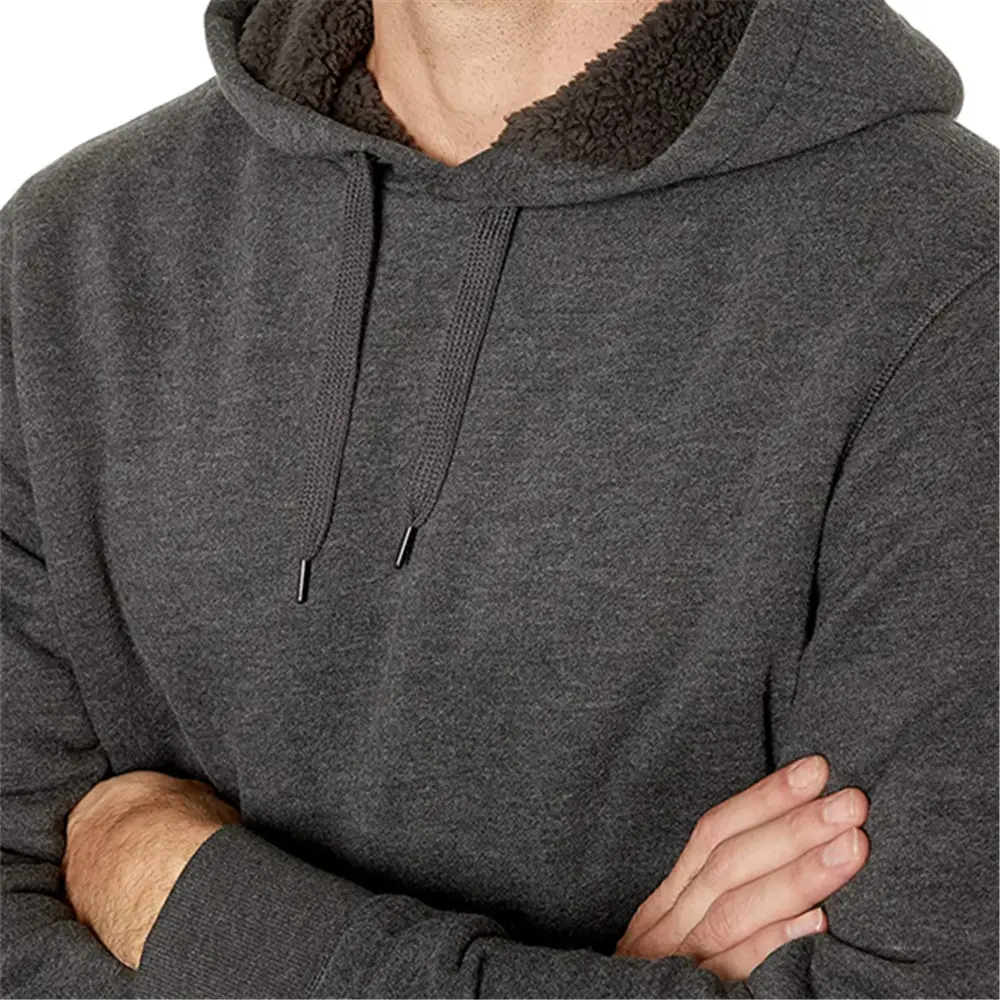 Custom Amazon Hot Men's Plus-size plain blank pullovers Sports fitness fashion casual hoodie for men
