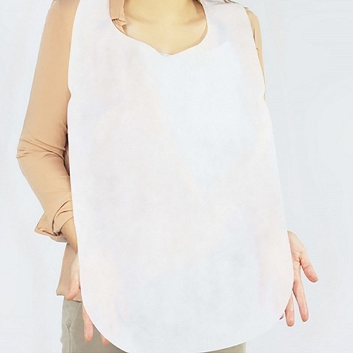 ZHIQIN 30 Stück Einwegschürzen - Weiße Vlies Schürzen Für Essen & Basteln