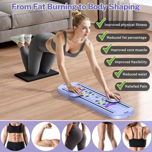 Tabla de ejercicios abdominales Wansheng 1080x410x75mm con rueda de rebote para entrenamiento de core en casa, abdominales y flexiones - Product Image 4