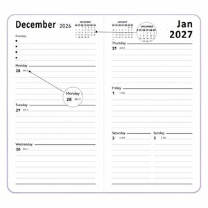 Agenda Semanal y Anual 2027 en Stock, Cuaderno de Tapa Dura de Cuero PU, Bloc de Notas de 72 Hojas con Banda Elástica para Regalos Corporativos - Product Image 3