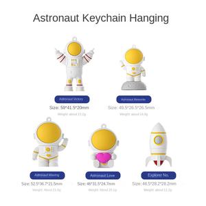 Llavero de astronauta de dibujos animados, adornos de mascota 3D ecológicos, molde personalizado, apertura de astronauta, accesorios, Logo, muñecas colgantes de resina - Product Image 2