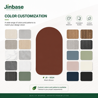 Panneau mélaminé E0 18 mm résistant à l'humidité et au feu, surface haute brillance, finition brun chaud, design moderne, utilisation intérieure