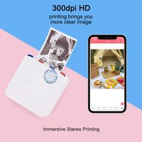 Printer termal nirkabel saku Mini untuk M02S HD 300DPI Smartphone Label foto Memo Android & IOS stok kompatibel tersedia
