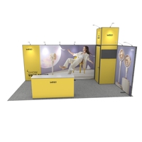 Stand d'exposition extensible en aluminium modulaire 3x6 avec salle de stockage de grande hauteur stand d'exposition 10x20