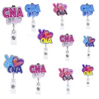 Porte-badge rétractable Bestom avec clip à ressort non pivotant, cordon en nylon, accessoires pour porte-badge d'identification, coque en ABS, sangle en PVC
