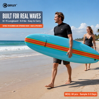 Planche de surf longboard souple CAYLEY, planche légère et stable pour débutants en surf en mer