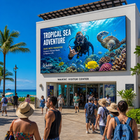 Armoire LED en aluminium moulé sous pression IP66, 6000 nits, haute luminosité, panneau LED fixe pour publicité sur façade de bâtiment
