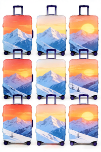 Housse de protection pour bagages en polyester élastique avec impression par sublimation, matériau haute densité, résistant à l'eau et anti-poussière - Product Image 3