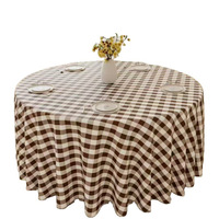 Nappe de pique-nique ronde en PVC rouge et blanc épais, imperméable et résistante à l'huile, style pastoral, pour restaurant et usage domestique