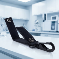 Mousquetons de ceinture industriels noirs thermolaqués avec crochet à ressort pour porte-clés