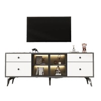 Meuble TV moderne nordique en métal et bois, démontable, avec espace de rangement, pour salon, salle à manger, meubles de maison