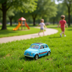 Voiture miniature en métal Kinsmart Fiat 500, échelle 1:24, jouet à tirer en arrière, fabriqué en Italie - Product Image 2