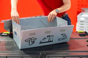 Boîte d'emballage pliable pour transport logistique Conteneurs de stockage efficaces pour produits à poignée - Product Image 6