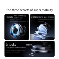 Support magnétique pour téléphone super puissant avec 720 °   Rotation, ventouse et support métallique à trois axes, universel pour voiture/bureau, anti-vibration